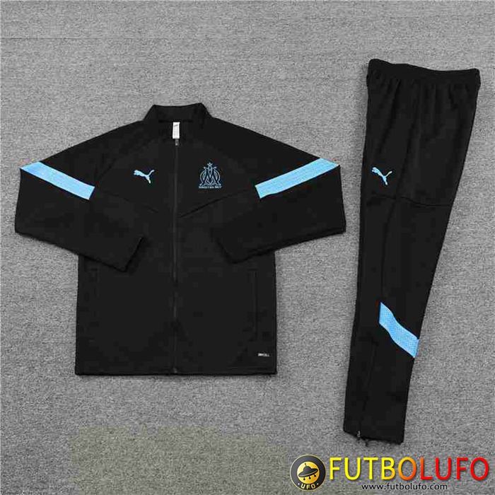 Replica Chandal Equipos De Futbol Chaqueta Marsella Negro 2022 2023