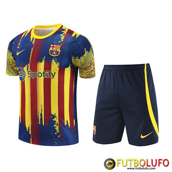 Camiseta Entrenamiento Cortos Jordan FC Barcellona Rojo Amarillo Azul