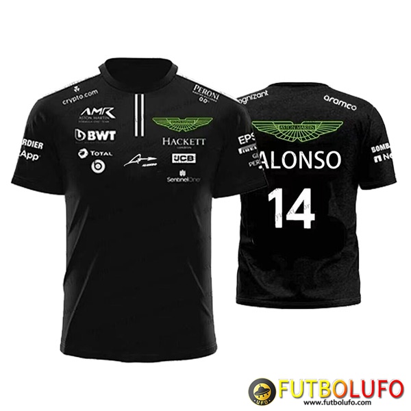 Fotos De Camiseta De Manga Corta F1 Aston Martin Team Negro 2023