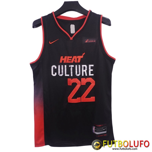 Camisetas De Futbol Miami Heat Butler Negro Rojo