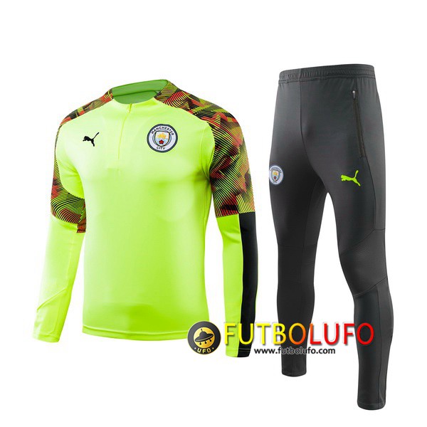 Nueva Chandal del Manchester City Verde 2019 2020 Sudadera + Pantalones