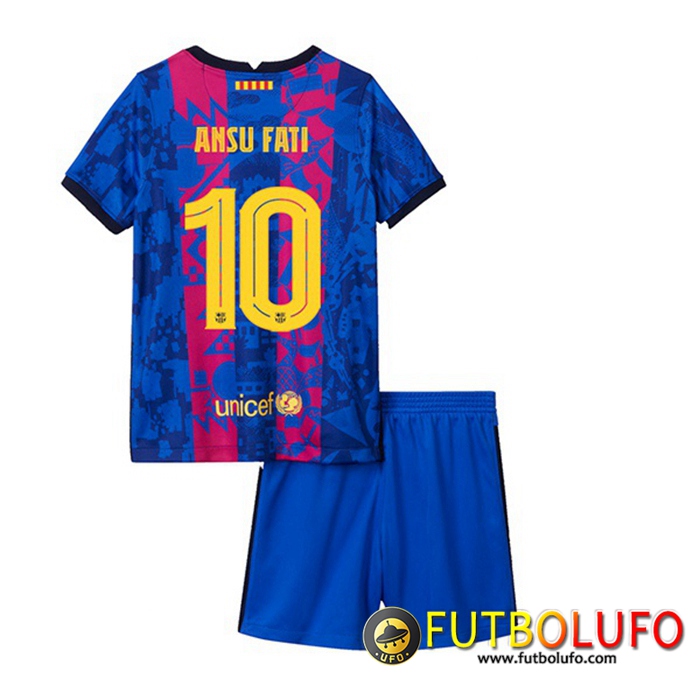 Camiseta FC Barcelona (Ansu Fati Ninos Tercero 2021/2022