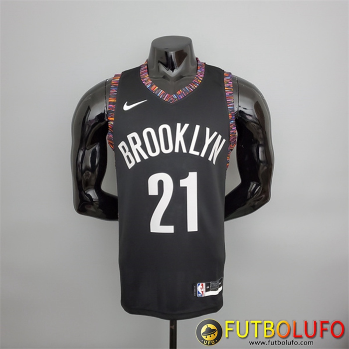 Replicas Camisetas Rooklyn Nets (Brooklyn #21) Negro City Version