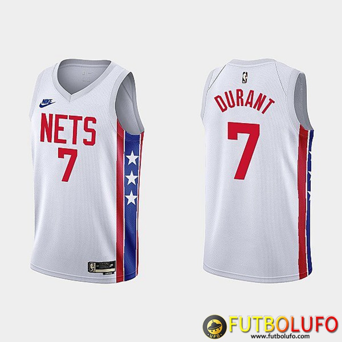 Diseño De Camisetas Brooklyn Nets (DURANT #7) 2022/23 Blanco