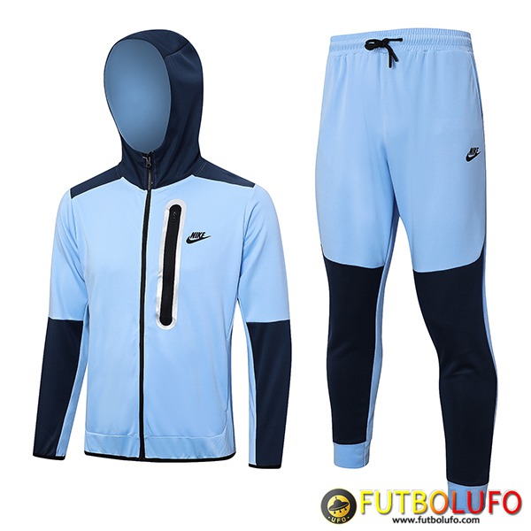 Chaqueta Con Capucha Chandal Rompevientos Chaqueta Nike Azul Claro