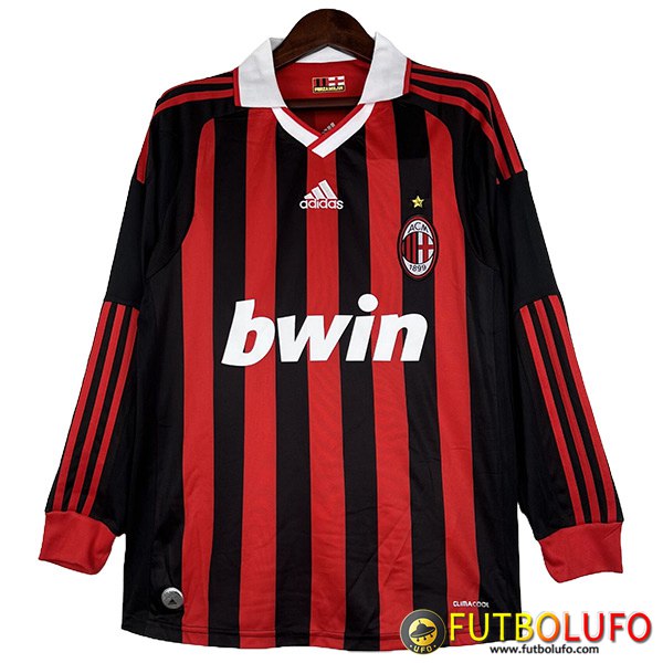 Modelos De Camisetas De Futbol Ac Milan Retro Manga Largas Primera