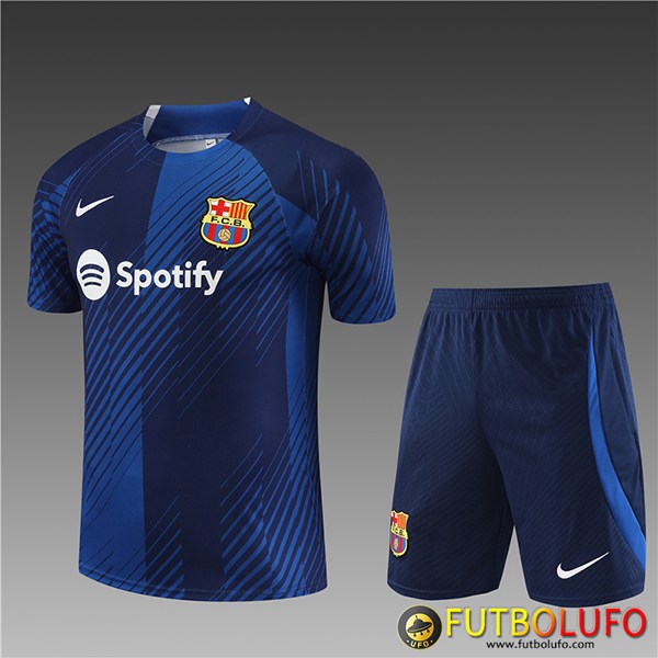Camiseta Barcelona 2023/2024 Negro/Amarillo Niño Kit 