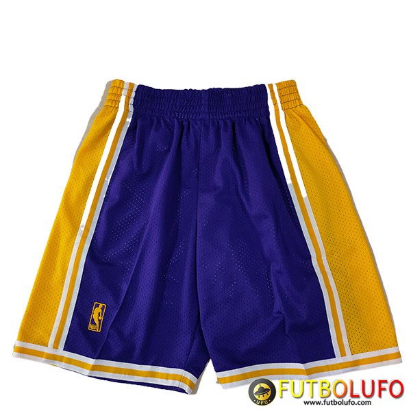 Imagenes De Cortos NBA Los Angeles Lakers 2023/24 Violeta/Amarillo -02