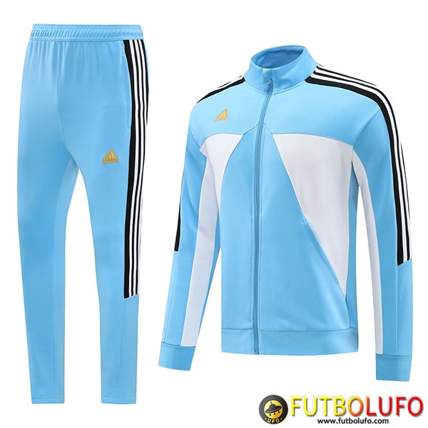 Juegos De Chandal Equipos De Futbol Chaquetas Adidas Azul Blanco Negro 2024 2025 02